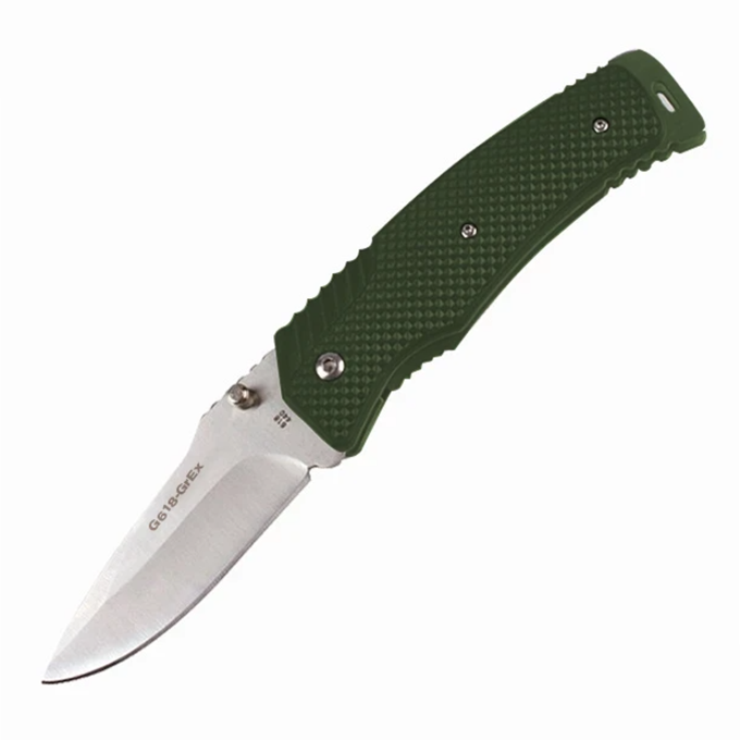 Нож GANZO G618 440 Steel Exclusive Edition Green Handle G618-GrEx